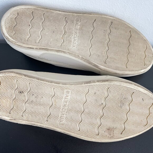 BALENCIAGA men's loafers White genuine leather size 11 shoes - Picture 7 of 8